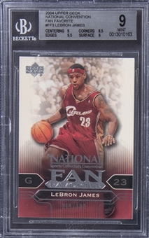 2004-05 Upper Deck National Sports Collectors Convention "Fan Favorite" #FF3 LeBron James (#069/100) - BGS MINT 9
